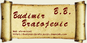 Budimir Bratojević vizit kartica